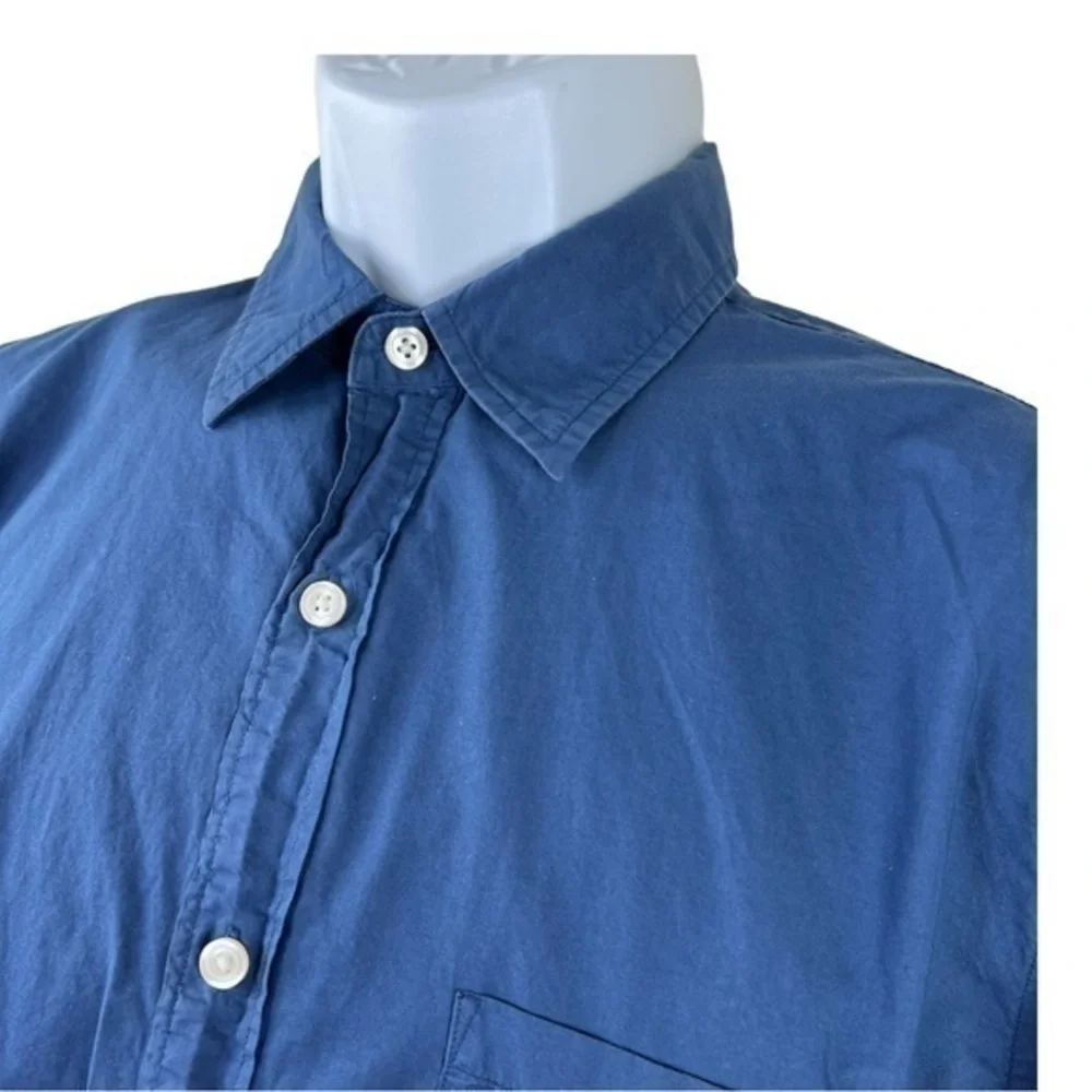 J.Crew Men Casual Shirt Buttons Down Blue Navy Sz M